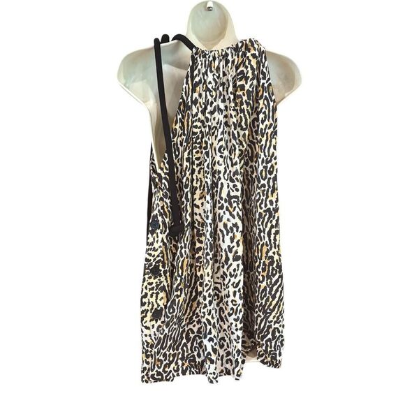 Proenza Schouler Leopard Print Crpe De Chine Top  in Butter Multi Gold Size 4 - Picture 10 of 13